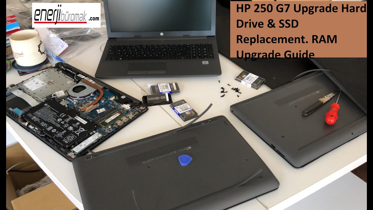 HP 250 G7 Upgrade Hard Drive & SSD Replacement. RAM Upgrade Guide. Upgrade SSD notebook HP 250 G7