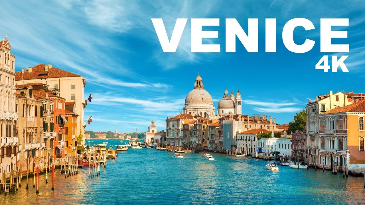 VENICE ITALY 4K DRONE GONDOLA RIDE VENEZIA VENETIAN MASK GRAND CANAL DOGE PALACE MURANO BURANO GLASS
