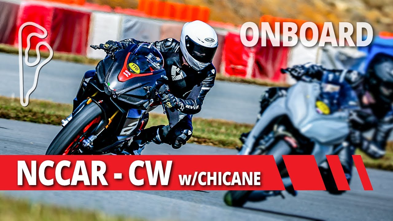 NCCAR - CW with Chicane - Onboard Motorcycle Lap