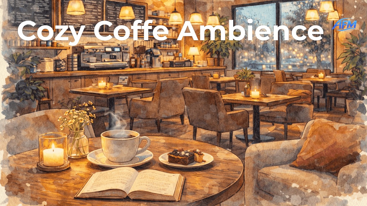Cozy Café Ambience ☕ Soft Music for a Warm, Peaceful Day