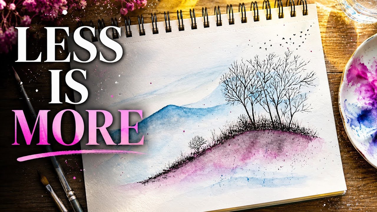 Exploration of Less | Ambient Watercolor Landscape
