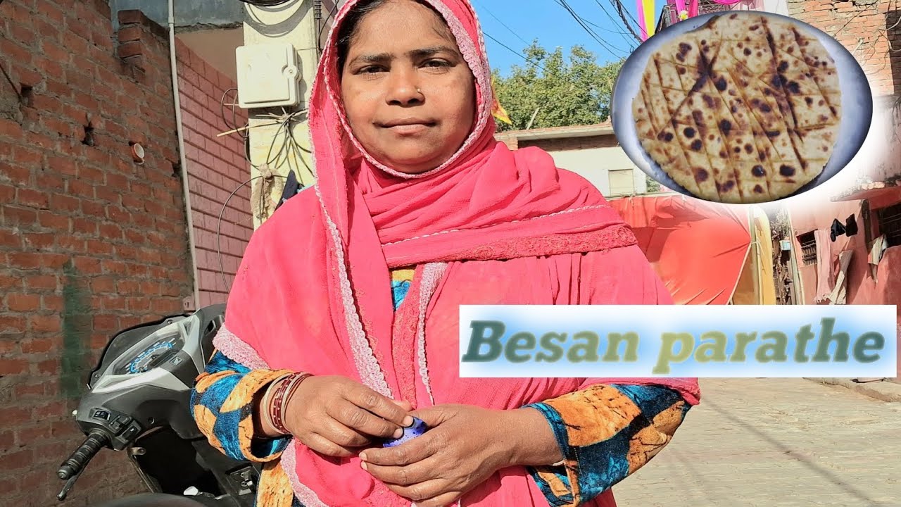 ⛺️ Desi style home made || 😋 Besan ke parathe || 
