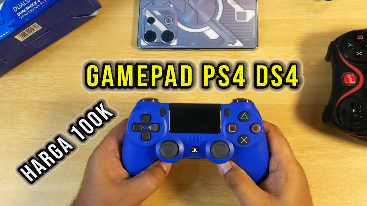 Unboxing Stik PS Stick DS4 Wireless Dual-shock 4 | Harga 100 Ribu main Game PC Android Switch PS