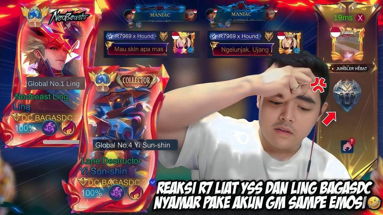 REAKSI RRQ R7 DIPRANK BAGASDC PAKE AKUN GM ABIS PENSIUN, SAMPE KAGET MANIAC 2 KALI YSS DAN LING 😂