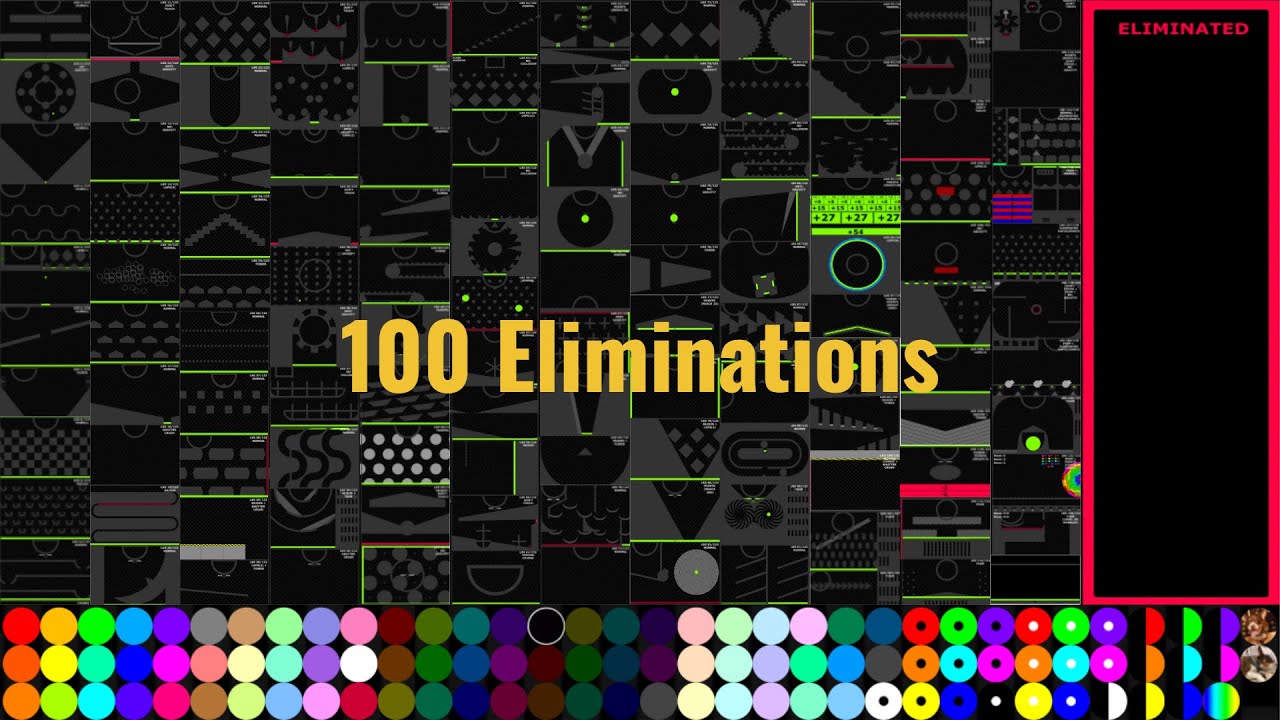 100 Eliminations Marble Race in Algodoo