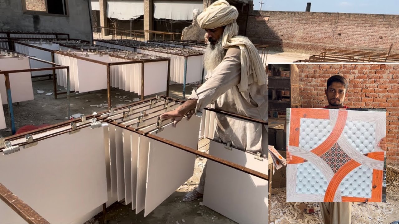 How to Make 2x2 Gypsum ceiling Tiles | Manufacturing Process | @pakistanvibes11