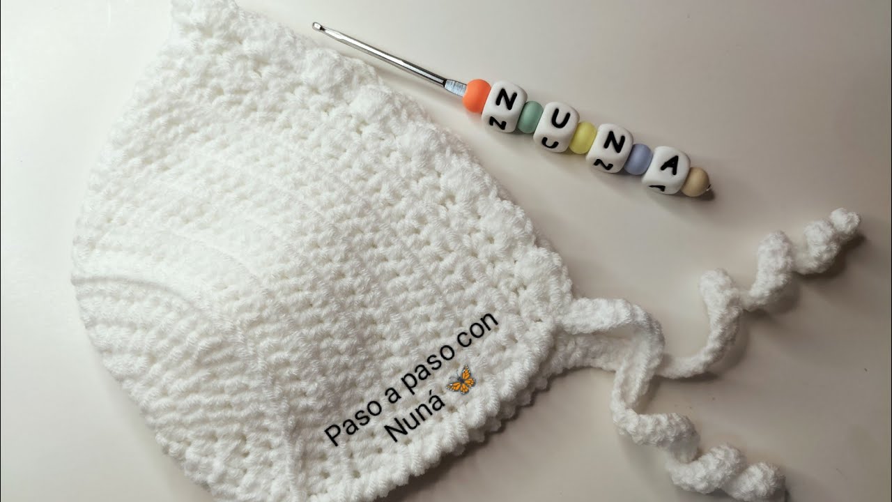 Tutorial de capota de bebé 🍼 en todas las tallas a crochet 🦋
