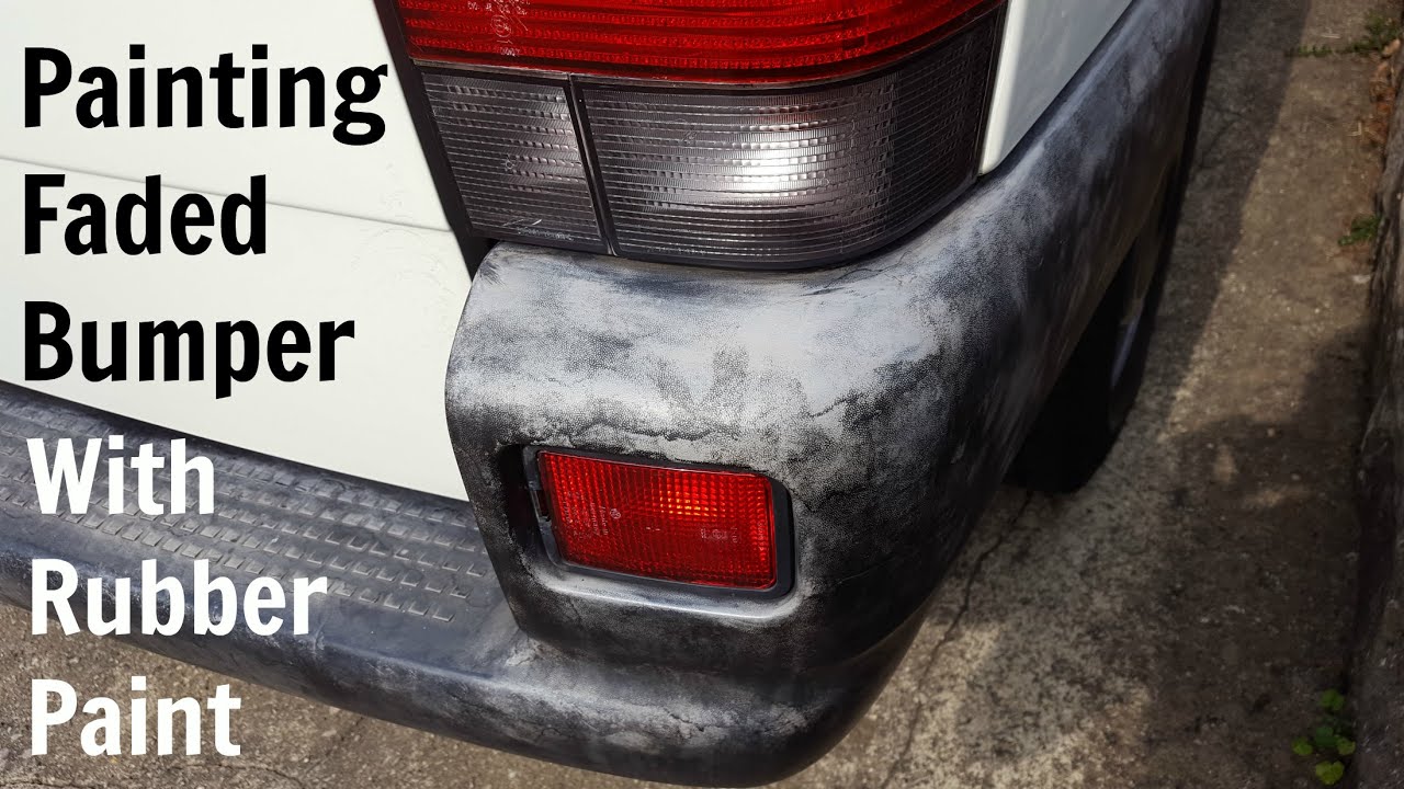 VW T4 Painting Faded Bumper With Rubber Paint Volkswagen Transporter #VWT4