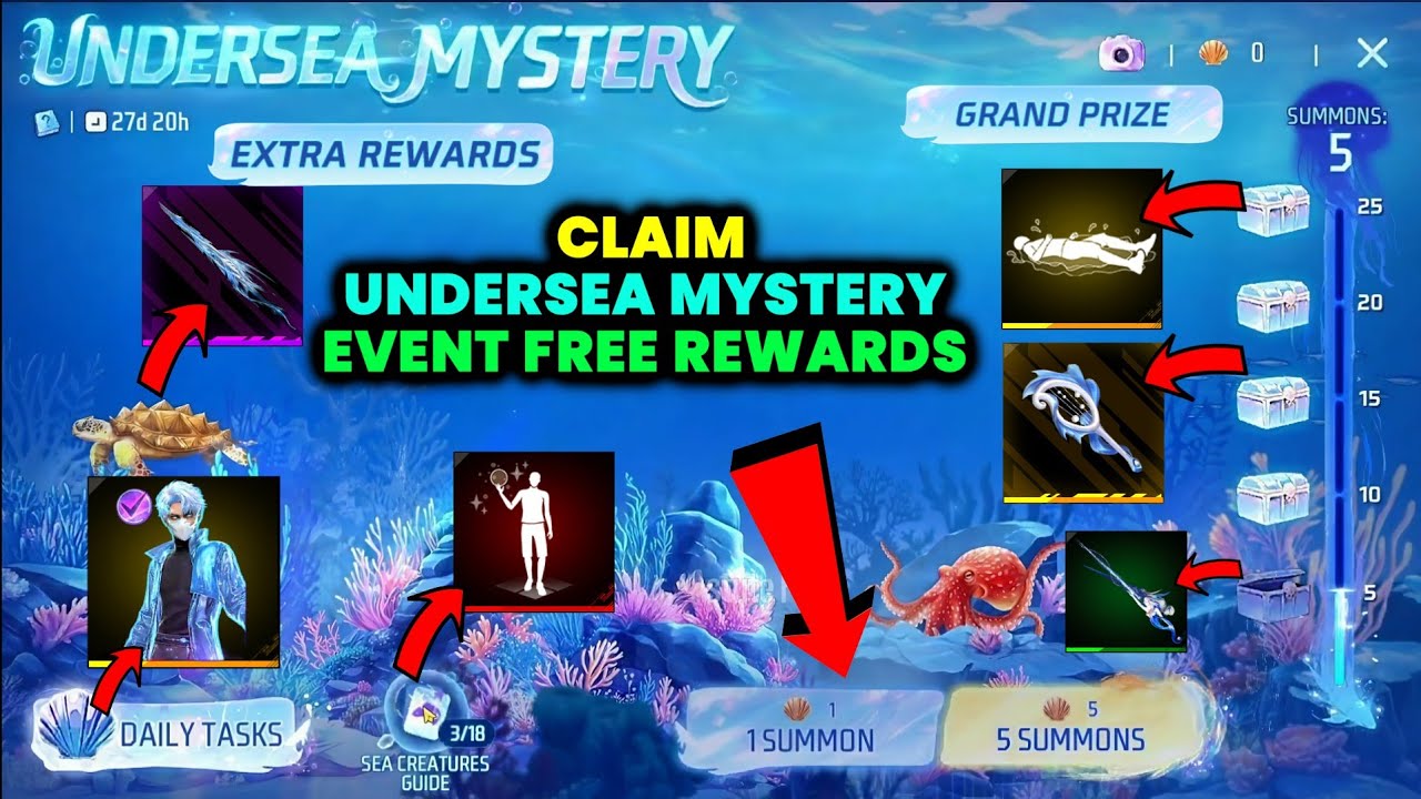 UNDERSEA MYSTERY EVENT FREE REWARDS🔥 -para SAMSUNG,A3,A5,A6,A7,J2,J5,J7,S5,S6,S7,S9,A10,A20,A30,A50
