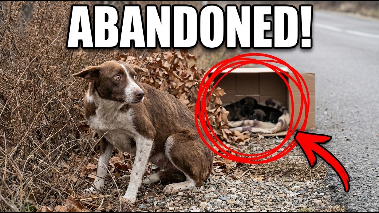Kind Man Rescues Shivering Mother Dog and Her Puppies - Incredible Moment
