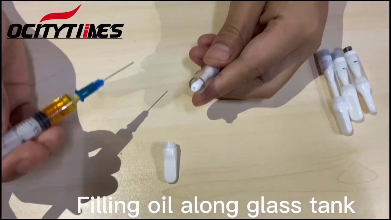 Ocitytimes CG05 full ceramic CBD/THC oil cartridges with snap top