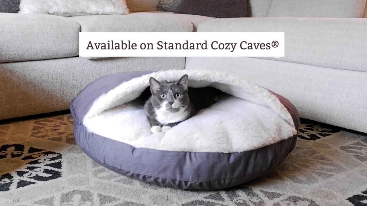Introducing the New HEATHER GRAY Fabric for Snoozer's Cozy Cave&reg; Dog Bed