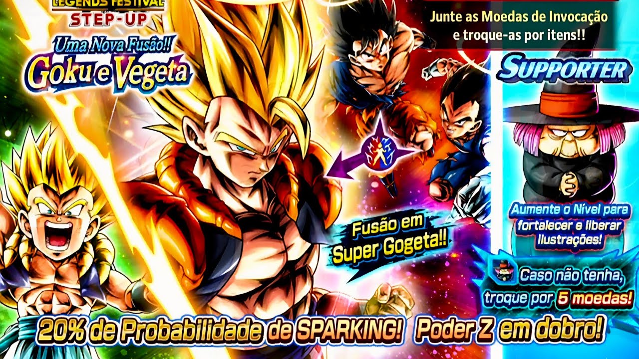 GUARDEI MUITOS CRISTAIS PRA TENTAR A SORTE NESSES PERSONAGENS SUMMON NO BANNE DO GOGETA LF E GOTENKS