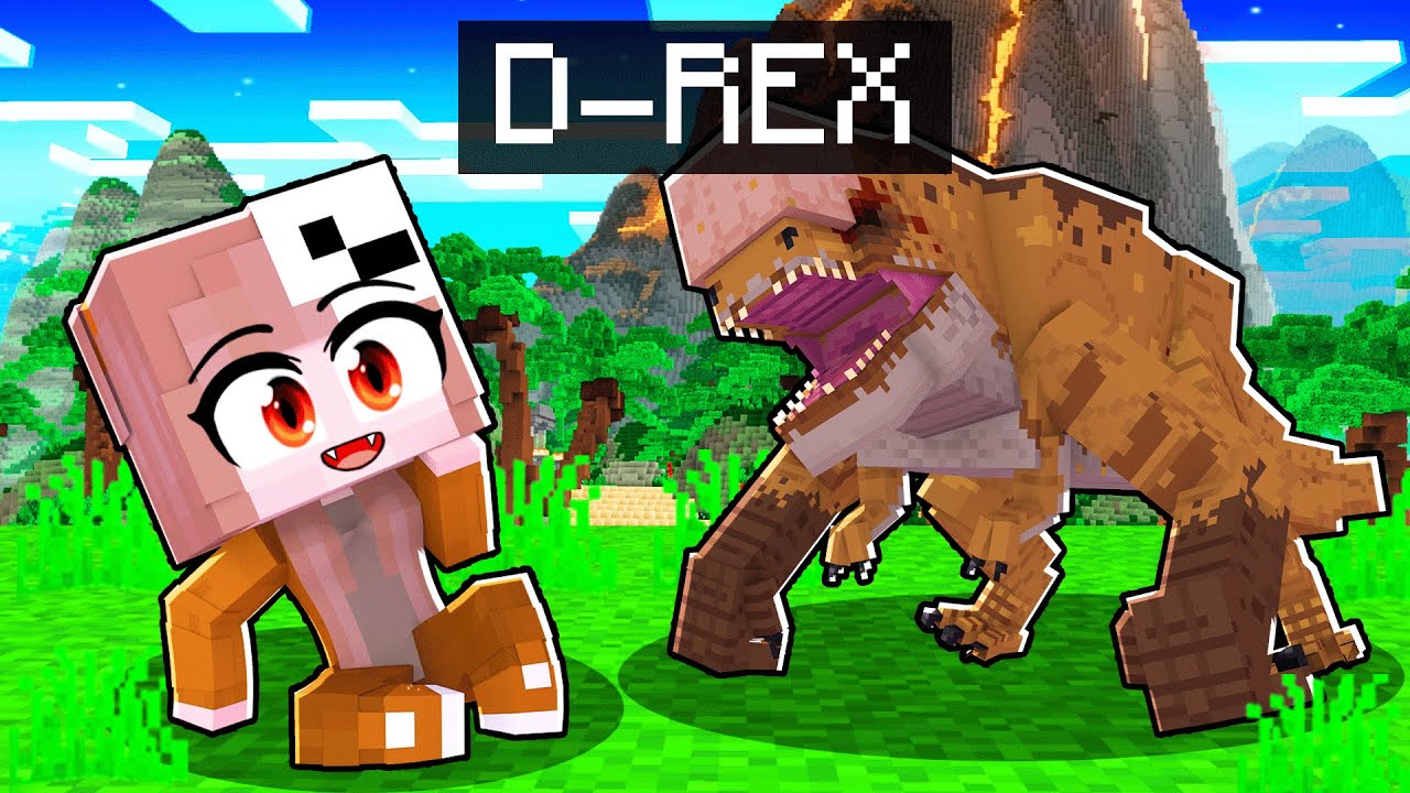 NASCI como BEBÊ D REX no MINECRAFT!