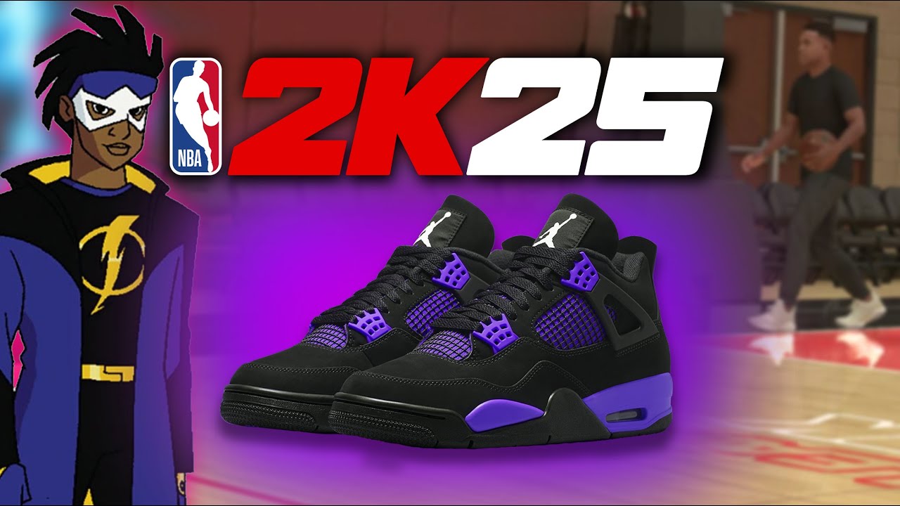 How To Make Purple Thunder Jordan 4 in NBA 2k25 Shoe Creator!