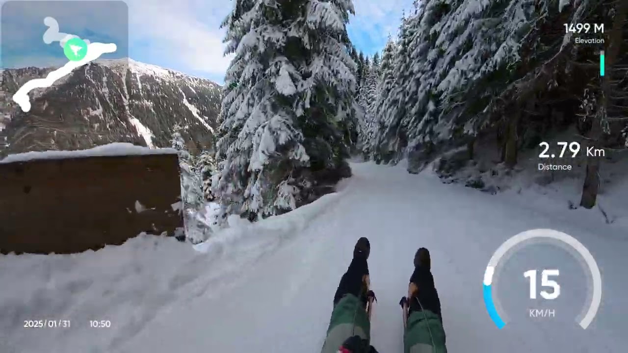 Rodeln in Ratschings (31.01.2025) - 2. Abfahrt mit Top Speed