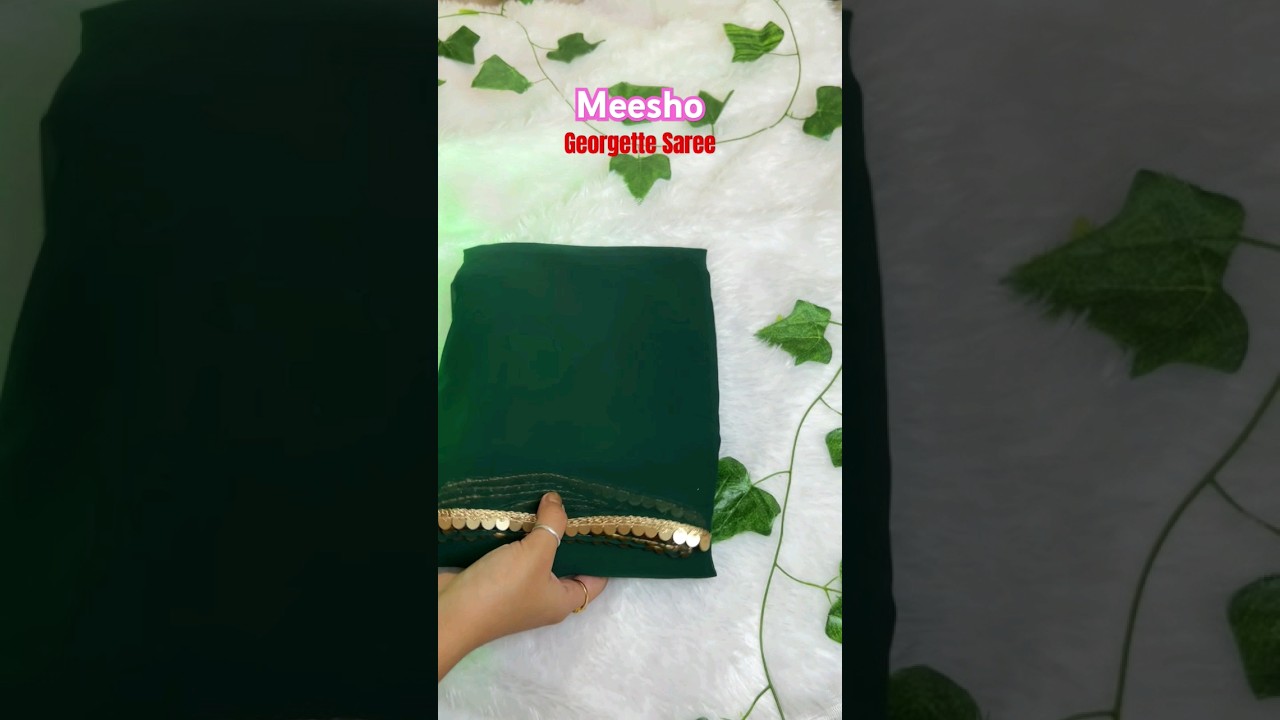Meesho Georgette Saree | Green Saree | Affordable | Under 399 | Meesho Saree #shorts #yt #ytshorts
