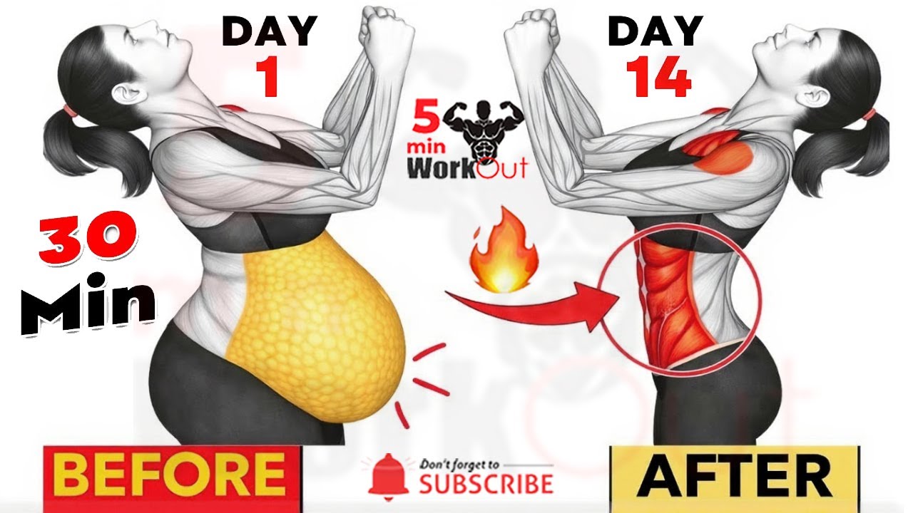 Get Flat Abs🔥30-Min Standing Exercises to Get a FLAT STOMACH Faster
