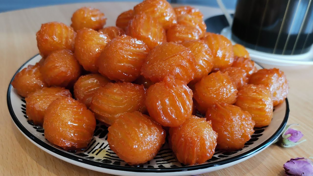 طرز تهیه  شیرینی بامیه با طعمی واقعی خوش رنگ به سبک قنادی # how to make Tulumba