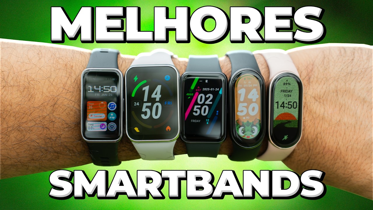 QUAL A MELHOR SMARTBAND DE 2025? COMPARATIVO COM 5 MODELOS