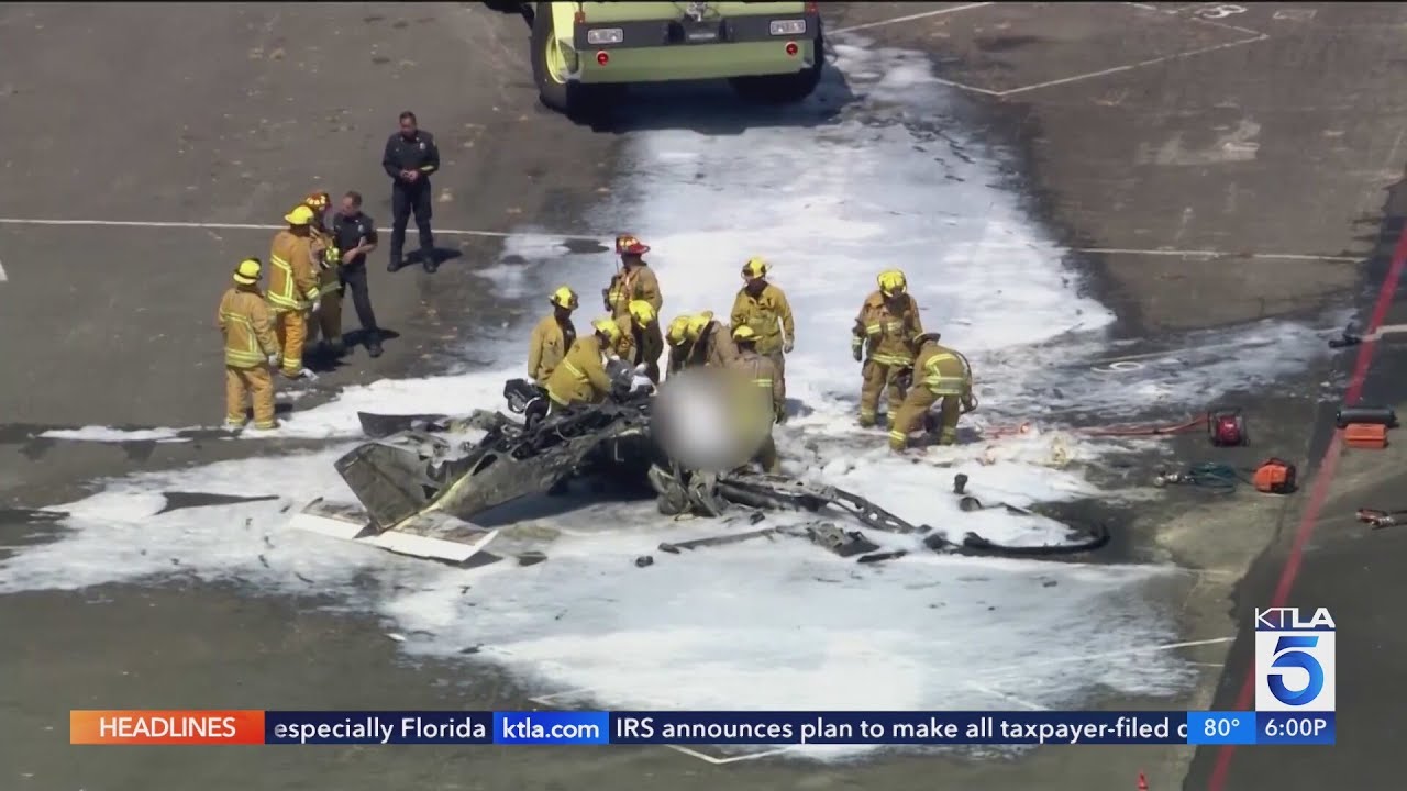 2 killed in fiery plane crash at Van Nuys Airport