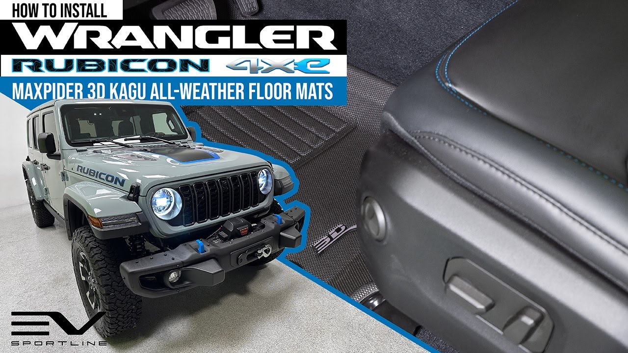 НОВЫЕ всепогодные 3D-коврики MAXpider Kagu в салон и багажник для Jeep Wrangler 4xe Rubicon X 202...