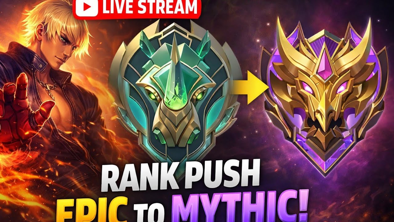LIVE 🔴 Rank Push | Road to Mythic 💪 Solo Queue 1k subscribe complete 500 diamond giveaway