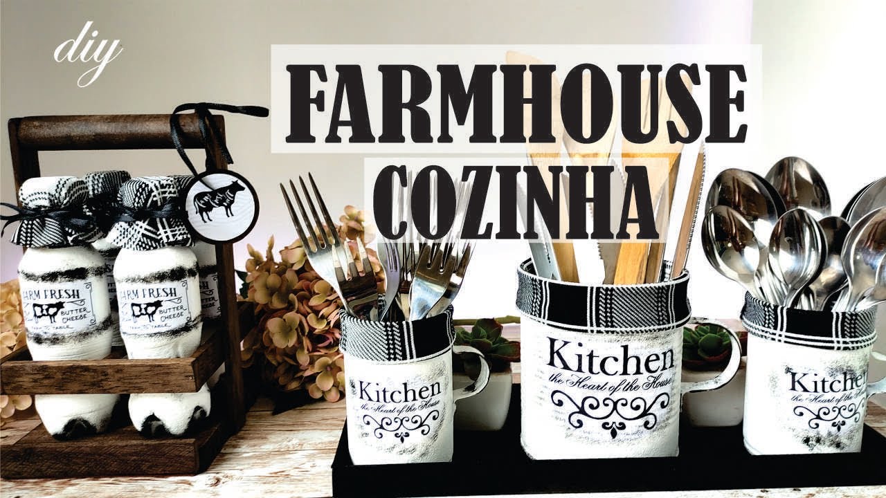 DIY | DECORAÇÃO FARMHOUSE PARA COZINHA LINDA E BARATA