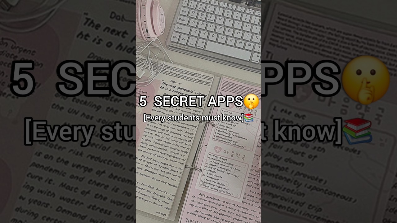5 Apps for students🤫 l top 5 useful apps📚✨️ l #apps #students #study