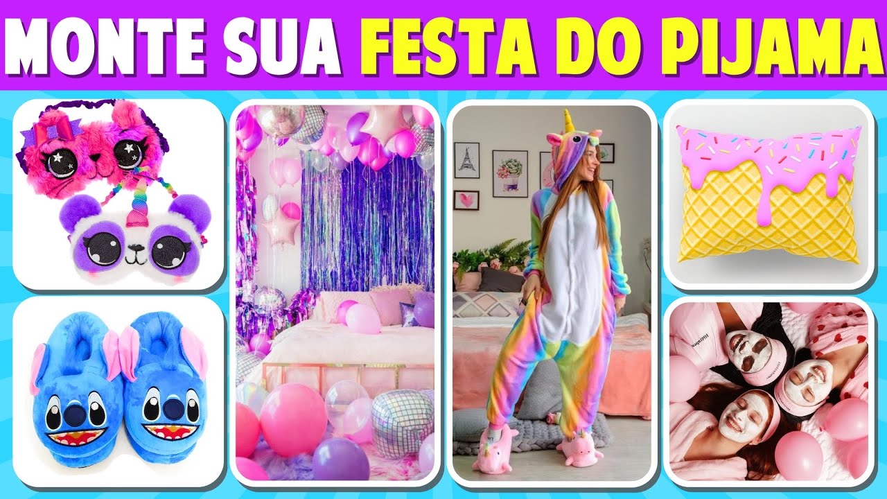 ⭐​ MONTE SUA FESTA DO PIJAMA 🛏️​😴​ MONTE A MELHOR FESTA DE TODAS ​⭐​ Lolo Quiz