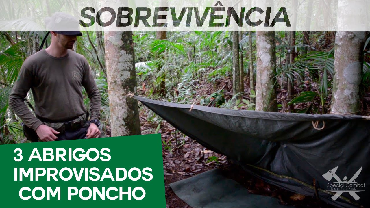 3 abrigos improvisados com Poncho