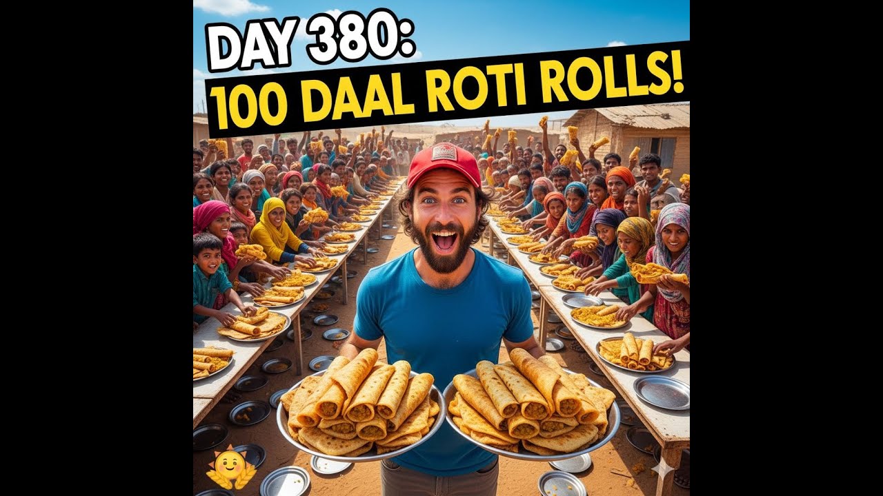 Cooking 100 daal roti rolls for the homeless (Day 380 Ride-along)