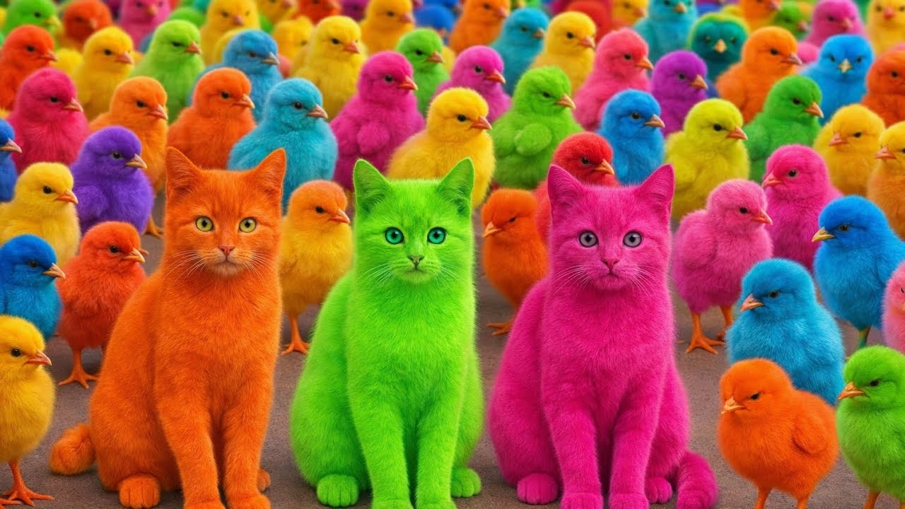 Tangkap Ayam Lucu, ayam warna warni, ayam rainbow, kelinci lucu, bebek lucu, ikan koi, Hewan Lucu