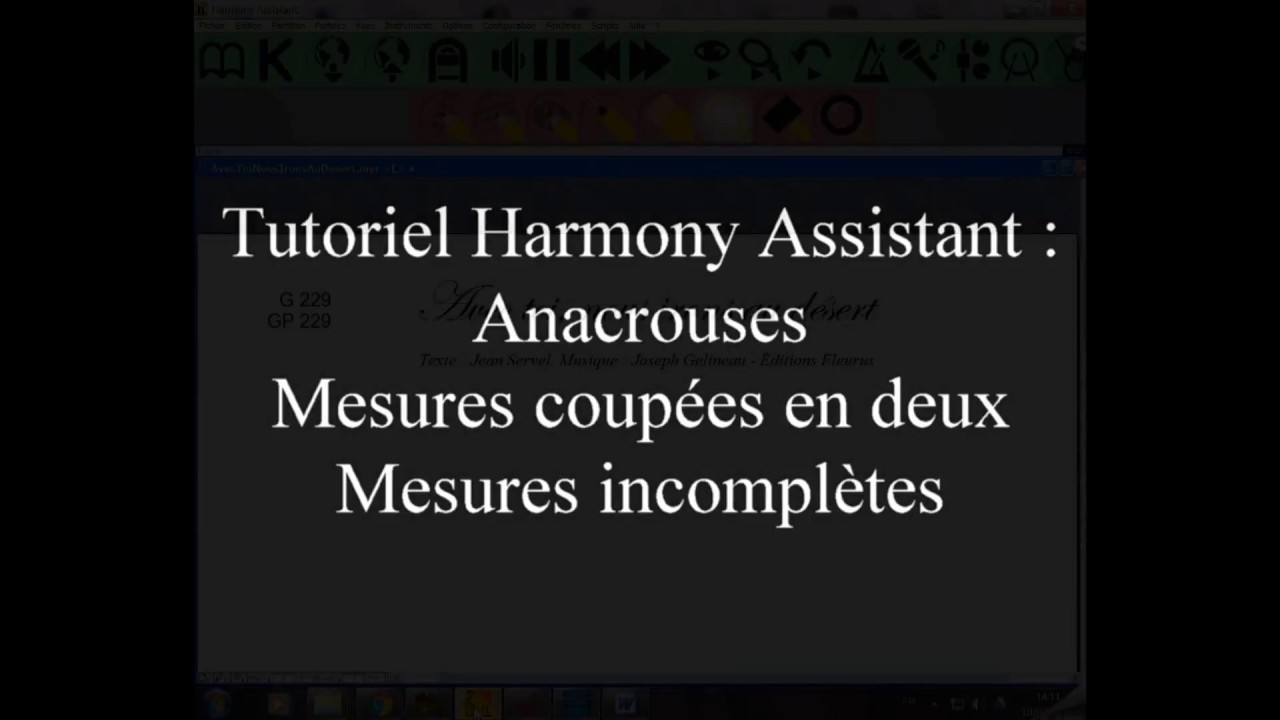 Harmony Assistant : Anacrouses, mesures coupees ou incompletes