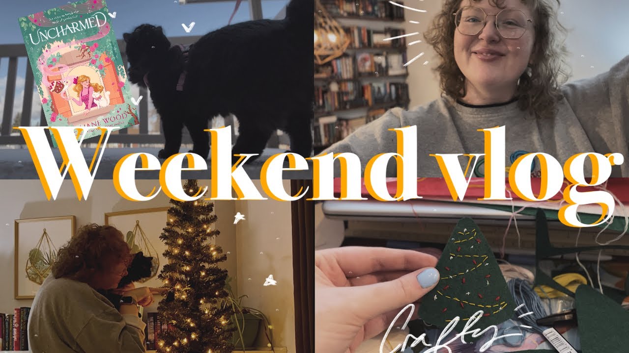 CRAFTING, CHRISTMAS DECOR, & COZY FANTASY || a weekend vlog