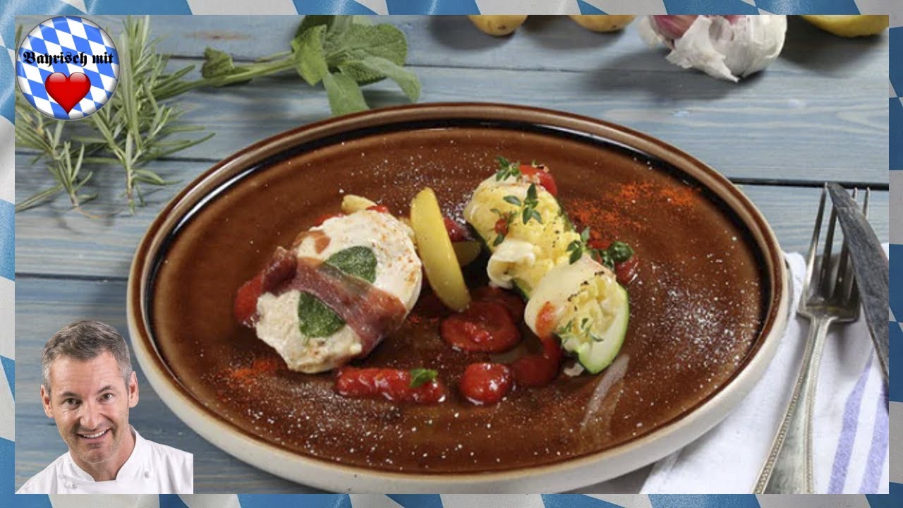 Christian Henze - Hähnchen Saltimbocca mit gefüllter Zucchini