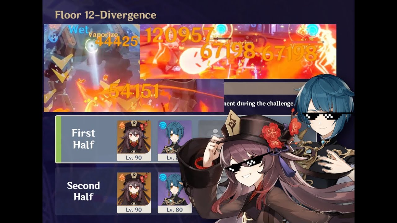 Genshin Impact | Hu Tao & Xingqiu vs Floor 12