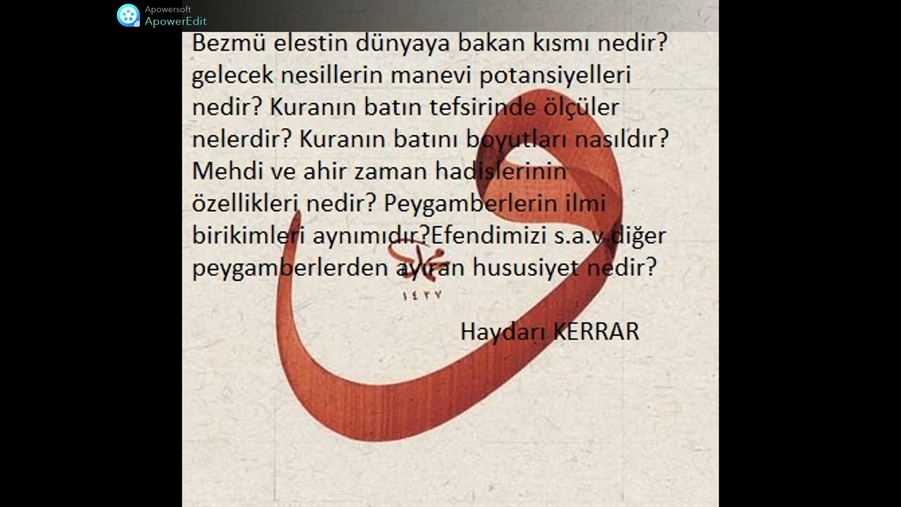 Kuranın Batın manaları ve Mehdi,Deccal Hadislerinin bir özelliği-hocamızın14 sene önceki bir sohbeti