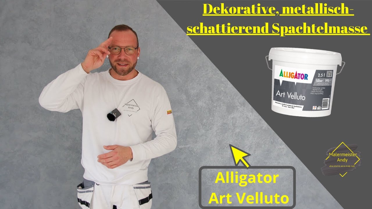 Dekorative, metallisch-schattierend Spachtelmasse | Alligator Art Velluto