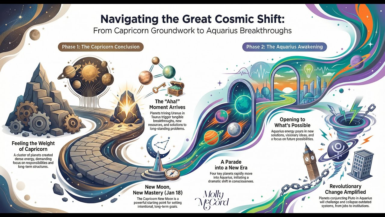 Weekly Intuitive Astrology Jan 14 to 21~ Highly Active Capricorn Stellium, Capricorn New Moon