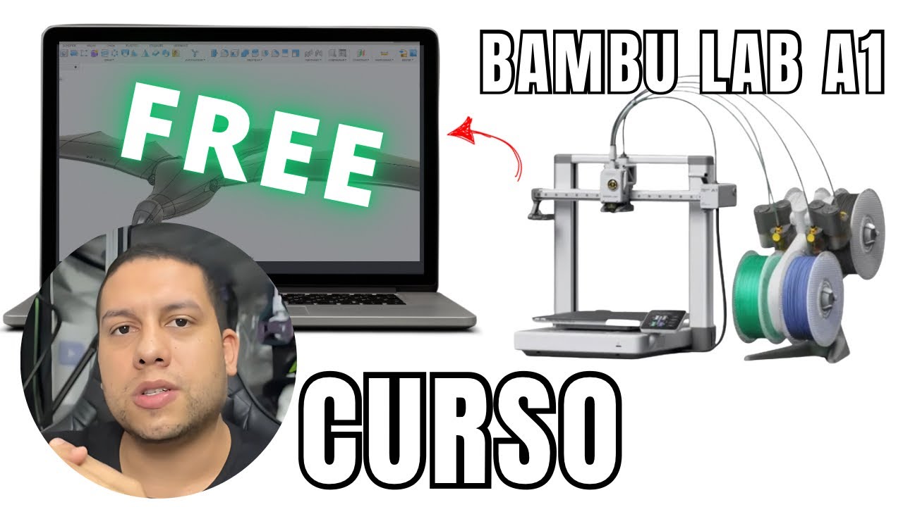 AULA 1 - CURSO GRATUITO DE IMPRESSÃO 3D - Bambu Lab A1 Combo