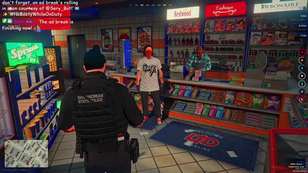 Solo Patrol Responds to Store Dispute & ATM Robbery Chase | GTA RP