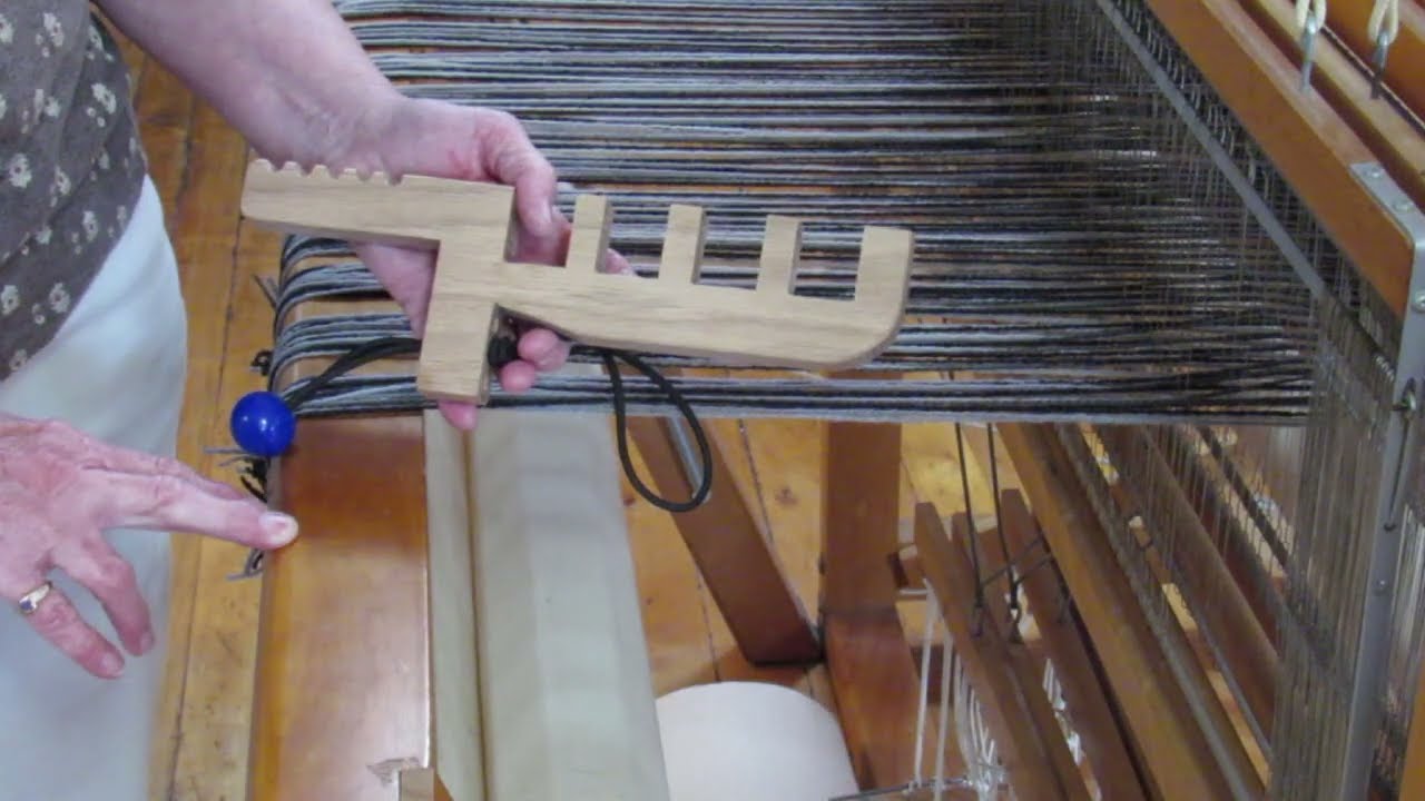 Easy Loom Warping with Old Mill Yarn Universal Lease Stick Holders.