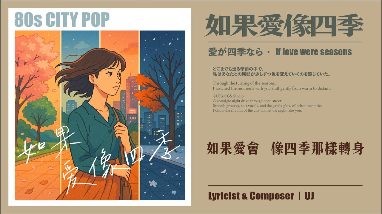 UJ｜《如果愛像四季》If Love Were Seasons｜City Pop｜春夏秋冬的心動與離散（Offical Lyric Video）