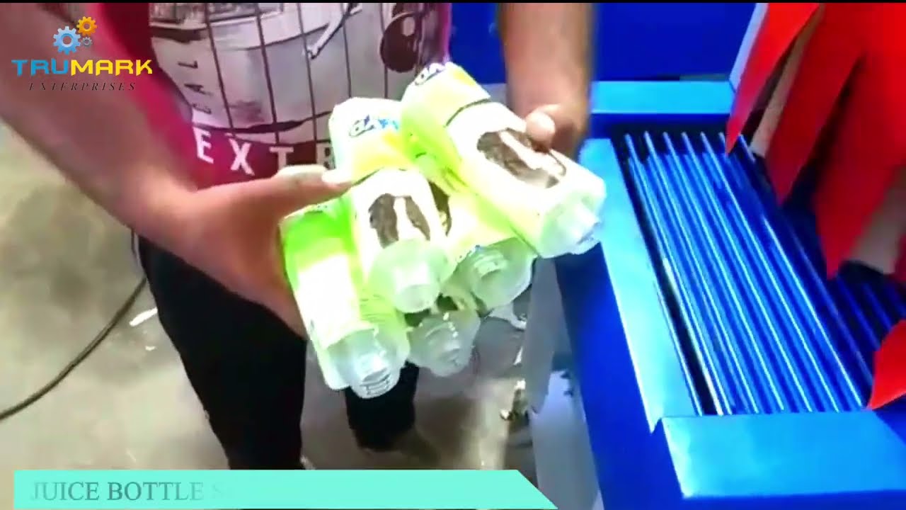 JUICE BOTTLE SHRINK LABELING MACHINE (SHRINK TUNNEL)