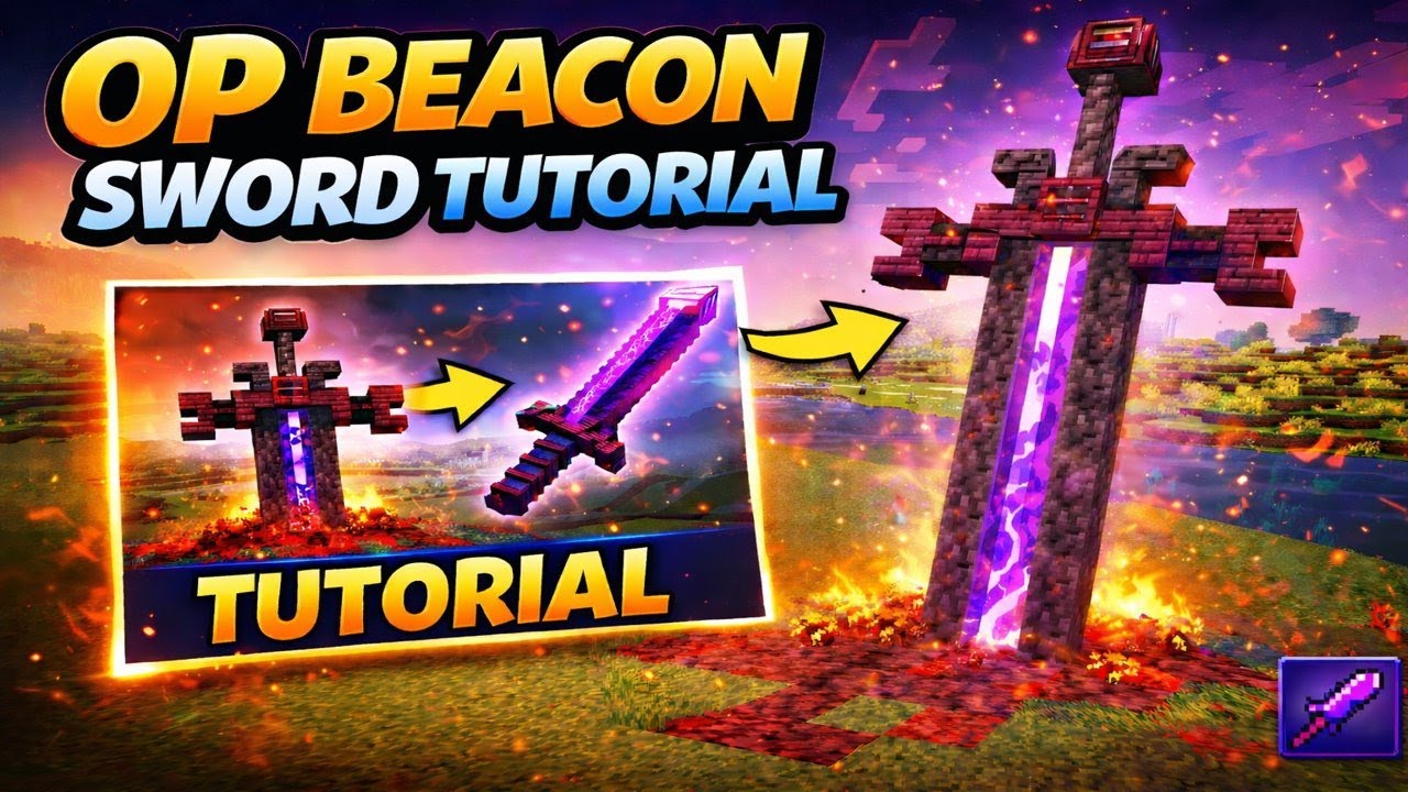 🔥 How to Build an OP Beacon Sword Statue in Minecraft | Easy Tutorial