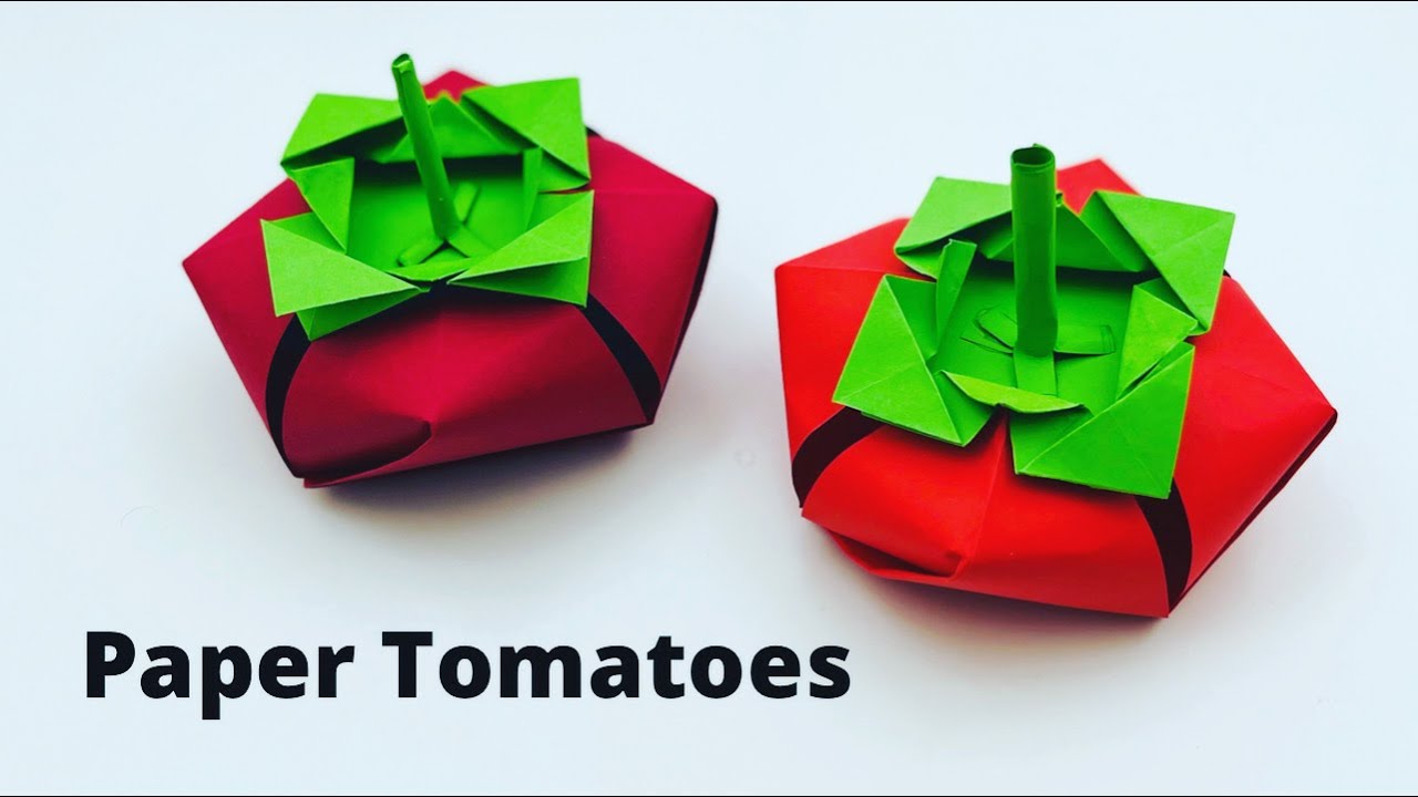 How To Make Easy 3D Paper Tomato For Kids / Nursery Craft Ideas / Paper Craft Easy / KIDS crafts