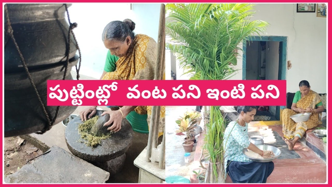 అడవి లో దొరికే ఆకు కూరతో అమ్మమ్మ తయారు చేసిన ఆకురపచ్చడి🌿🌿//ఉదయం నుండి సాయంత్రం వరకు ఇంట్లో పనులు 🛖