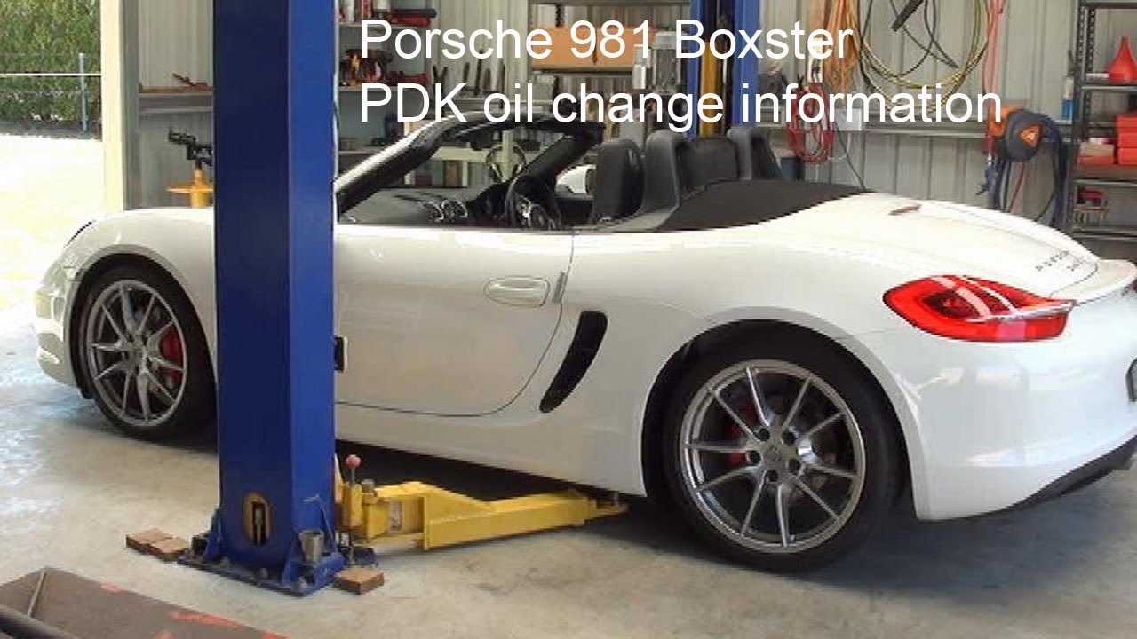 Porsche 981 Boxster PDK oil change information