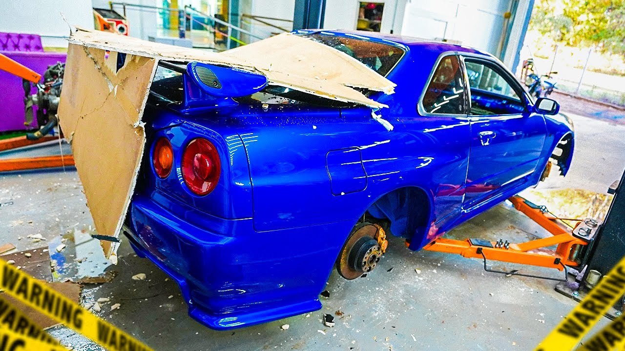 O TELHADO CAIU NO MEU SKYLINE R34 DE 5 MILHÕES DE REAIS 😭